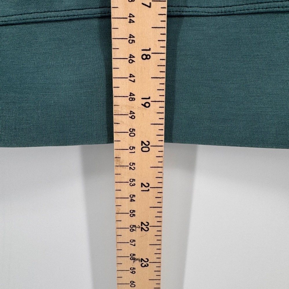 Lululemon Perfectly Oversized Cropped Crew Women 4 Teal Blue Green Sweatshirt - Picture 7 of 8